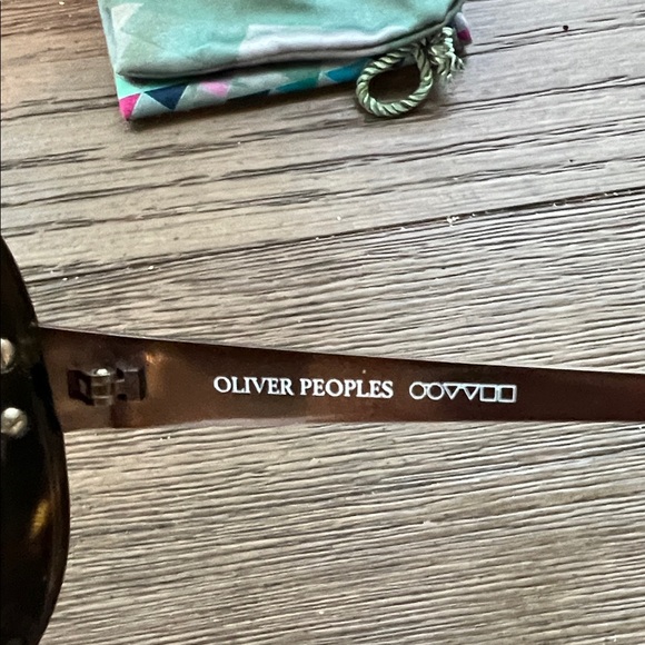 Oliver Peoples Hammered Metal Brown Sunglasses main image 11